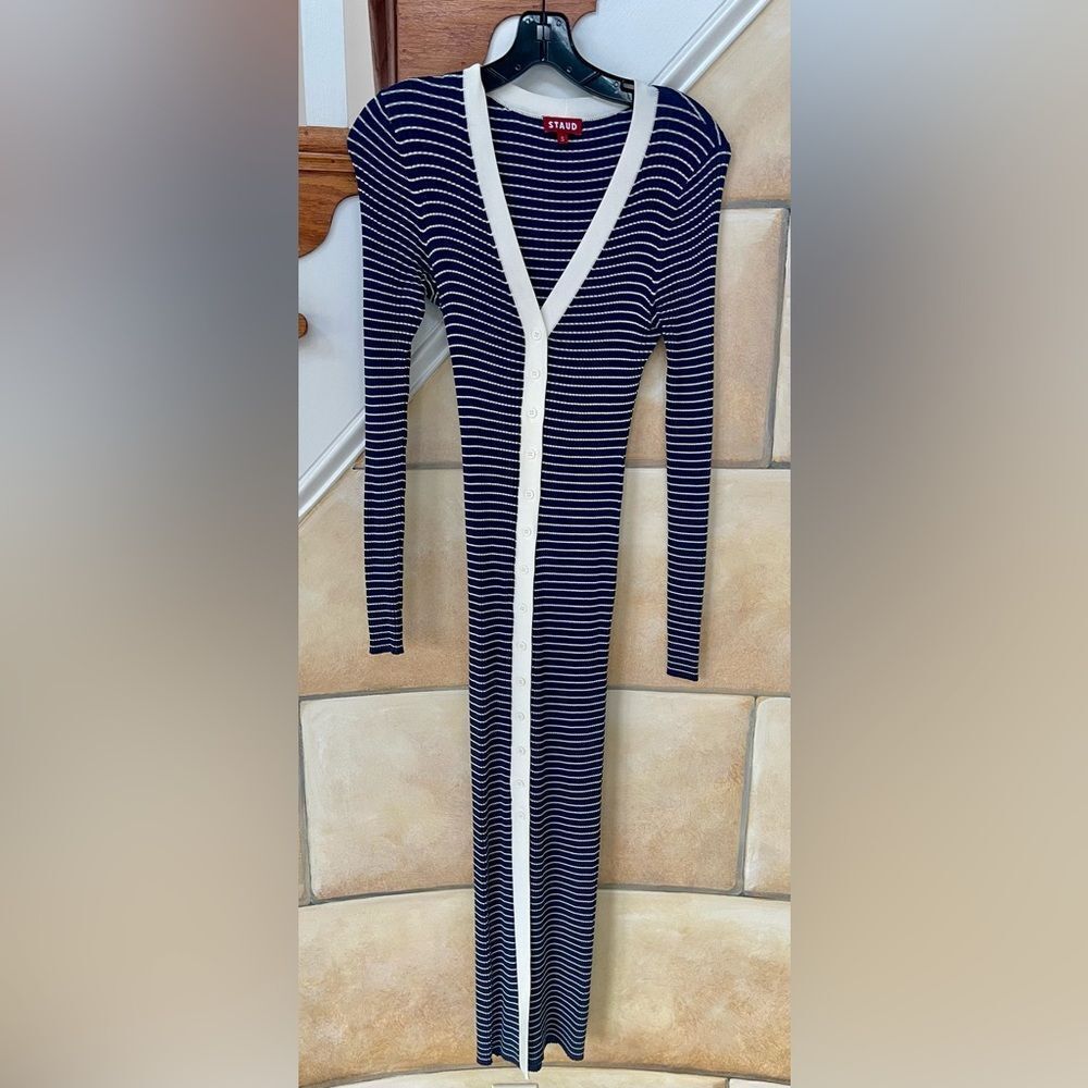 STAUD knit midi dress